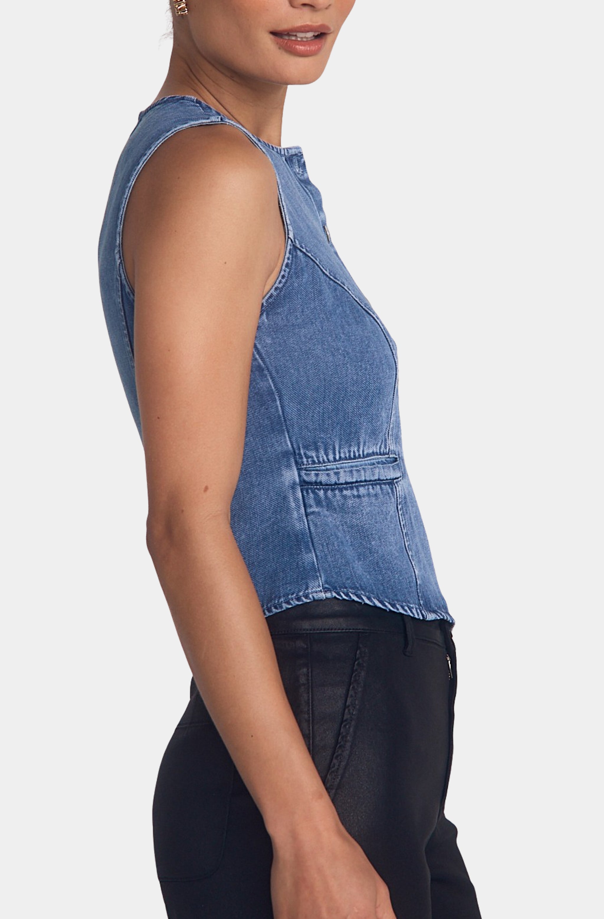 High Neck Fitted Vest