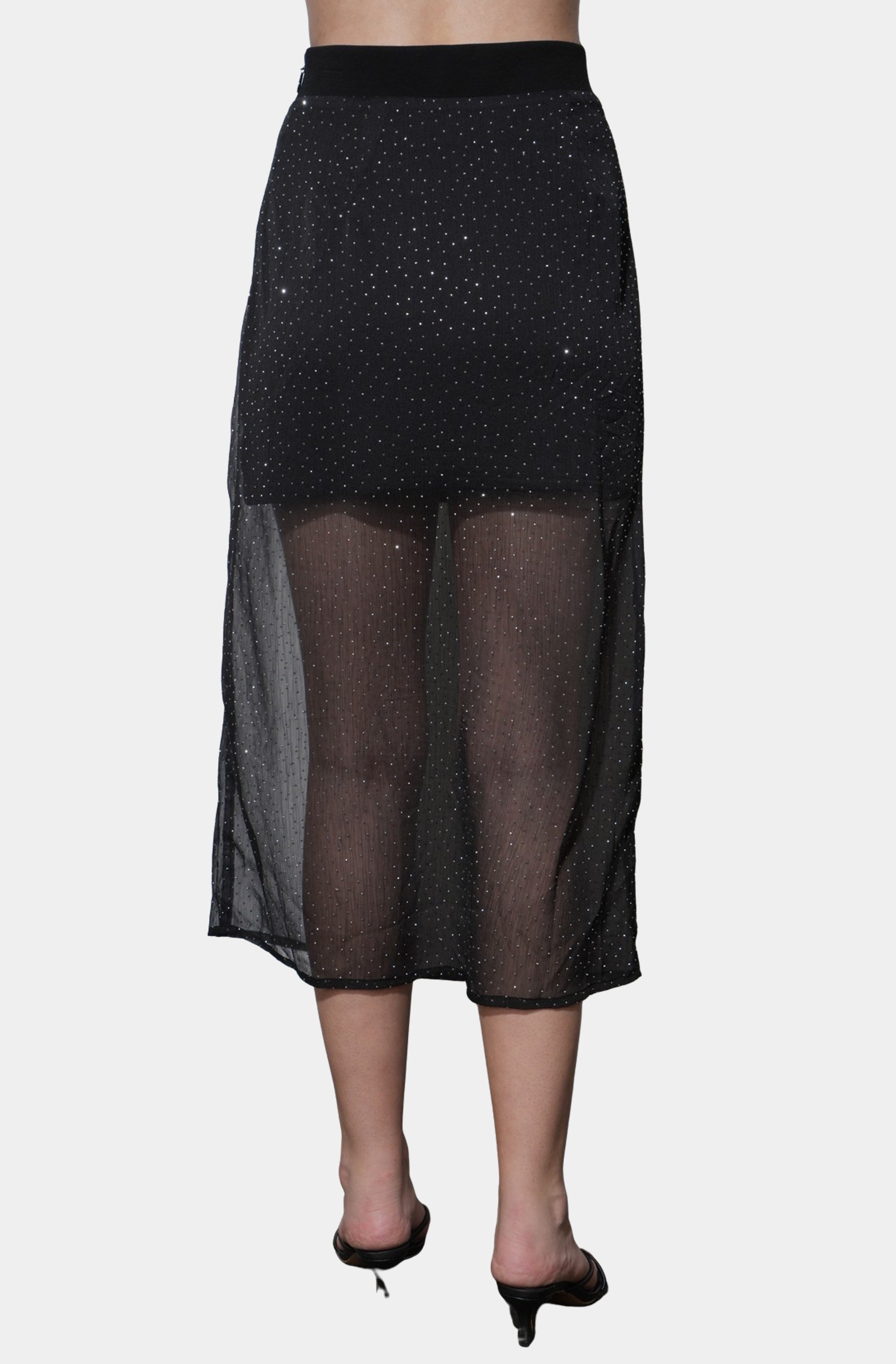 Virgil Sheer Studded Midi Skirt