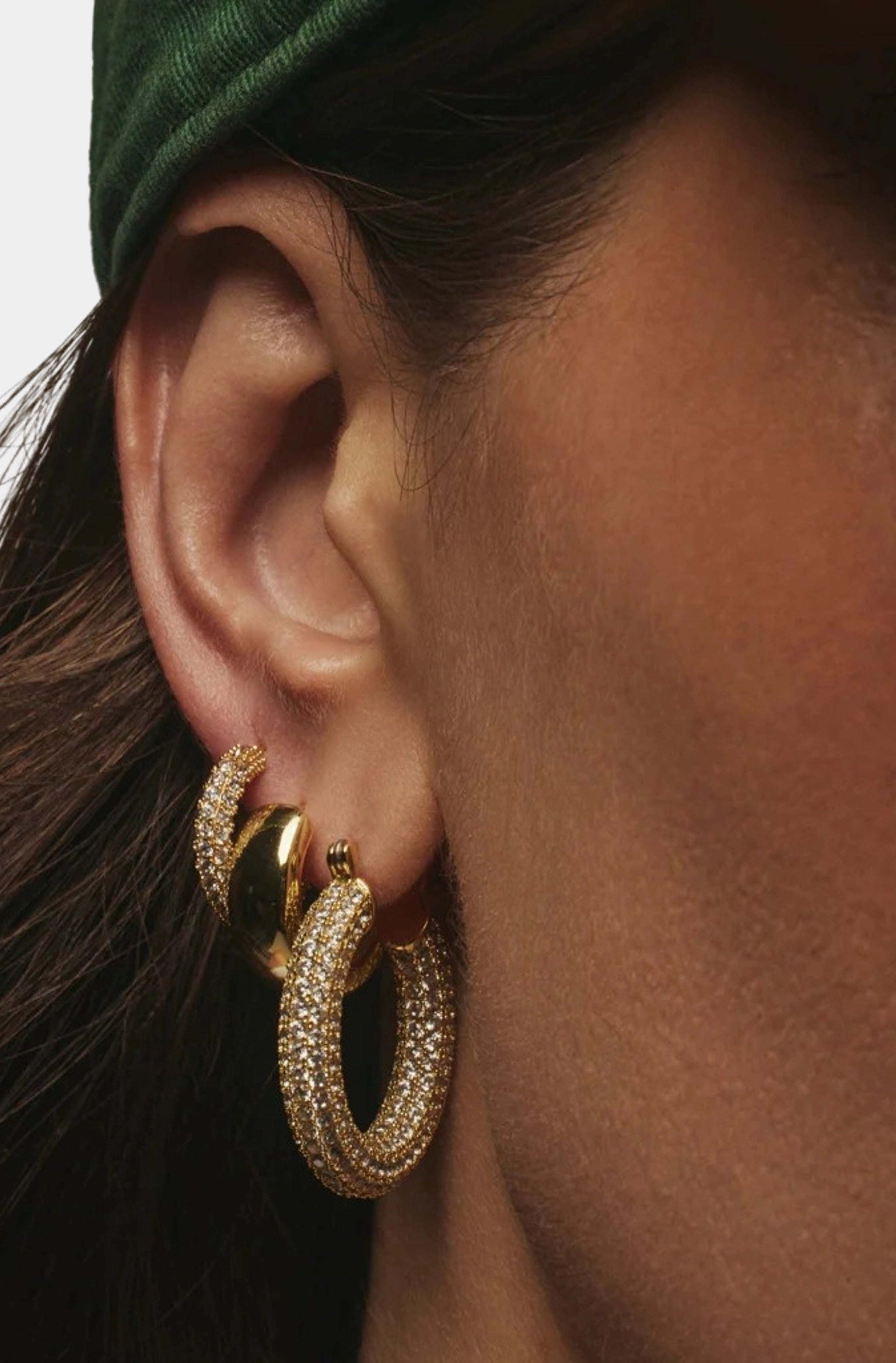 Pave Baby Amalfi Hoops