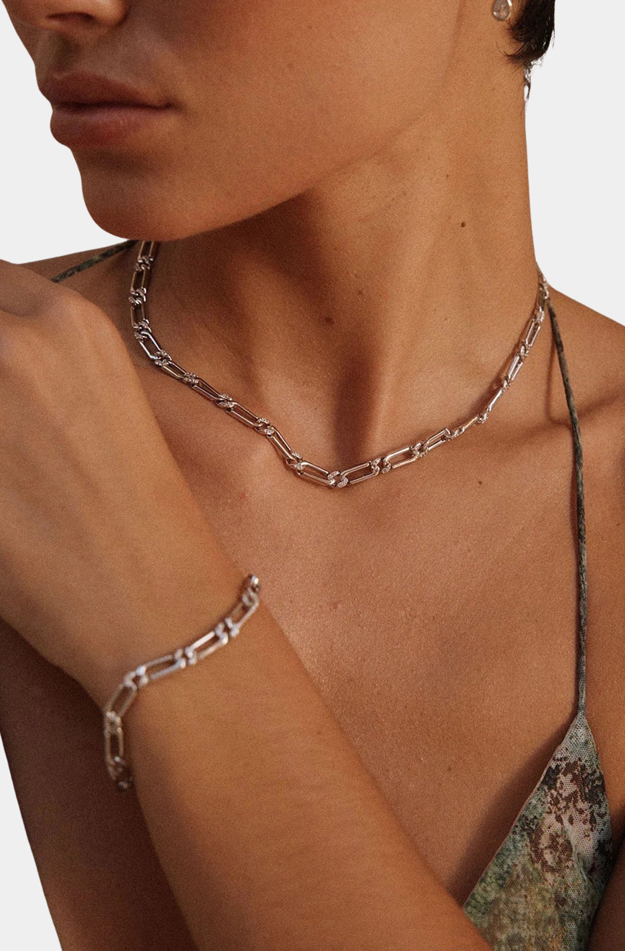 The Two-Tone Pave Link Necklace