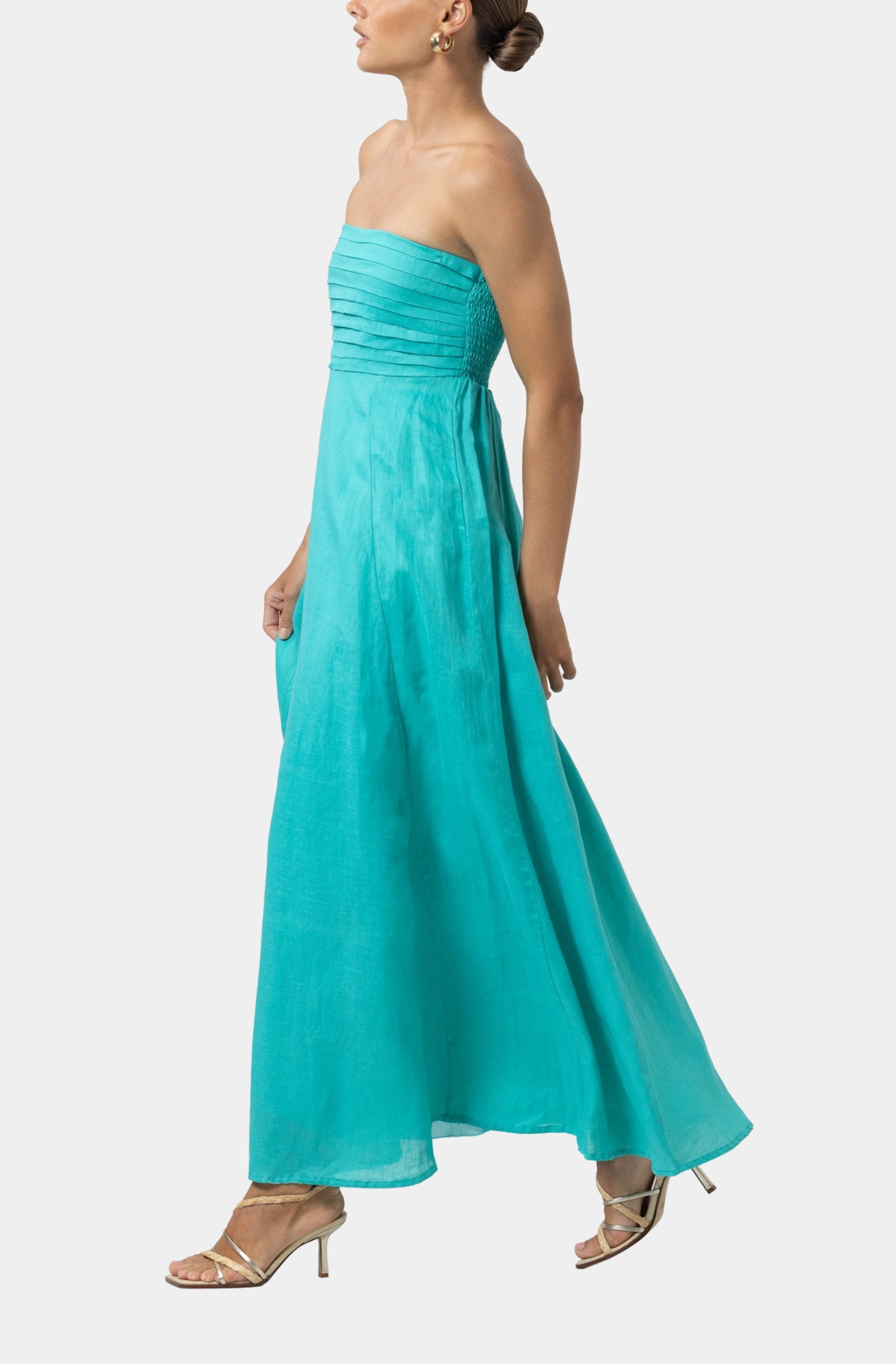 Talia Linen Maxi Dress