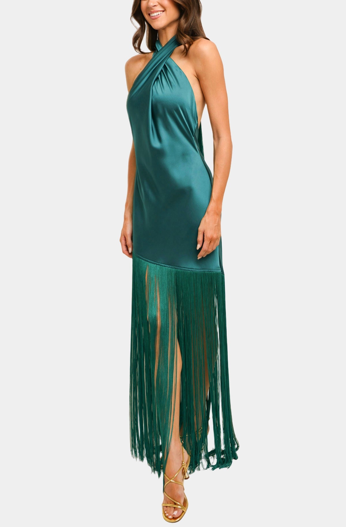 Hemline Exclusive Jasmine Fringe Maxi Dress