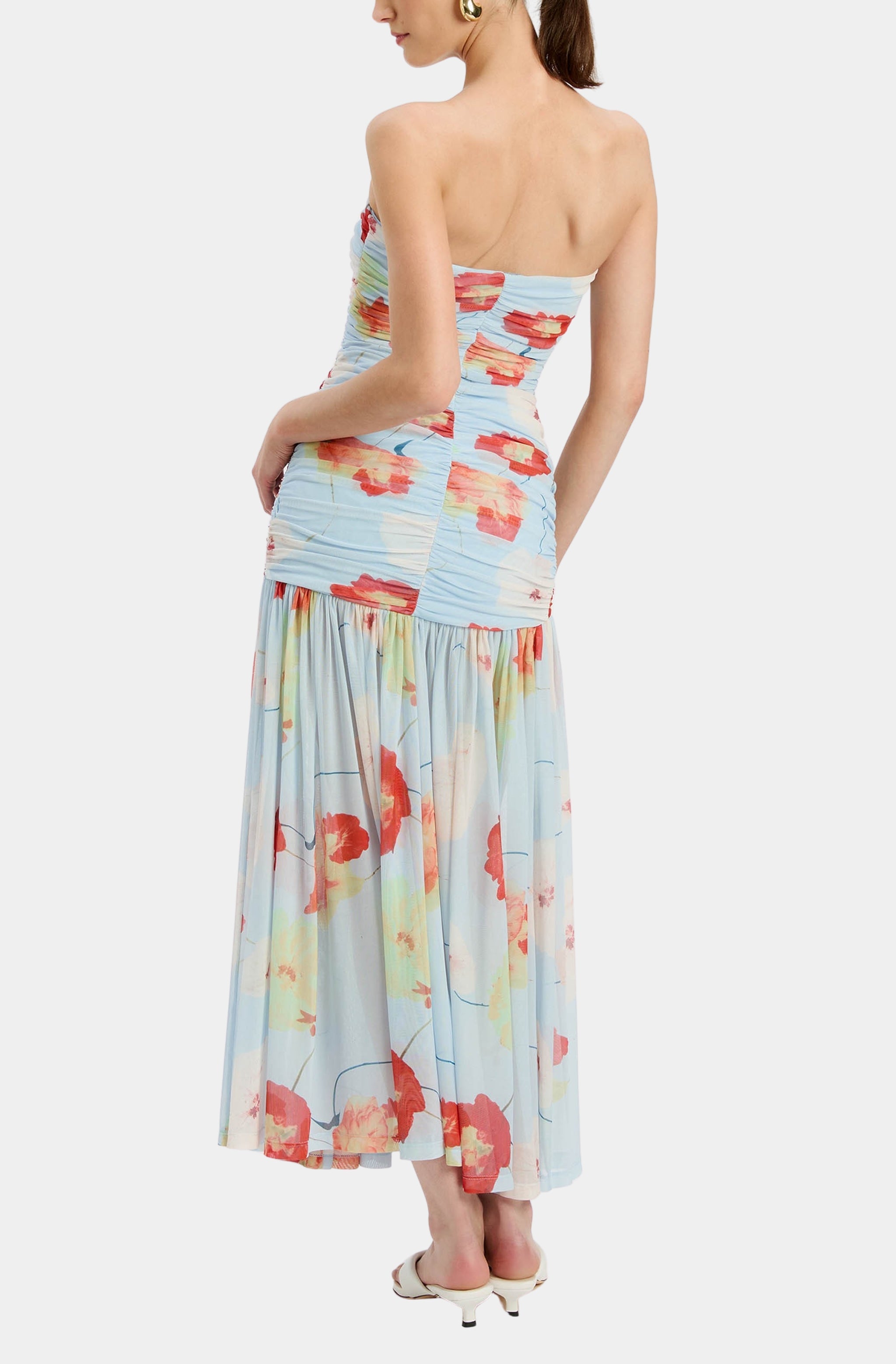 Solana Printed Mesh Maxi Dress