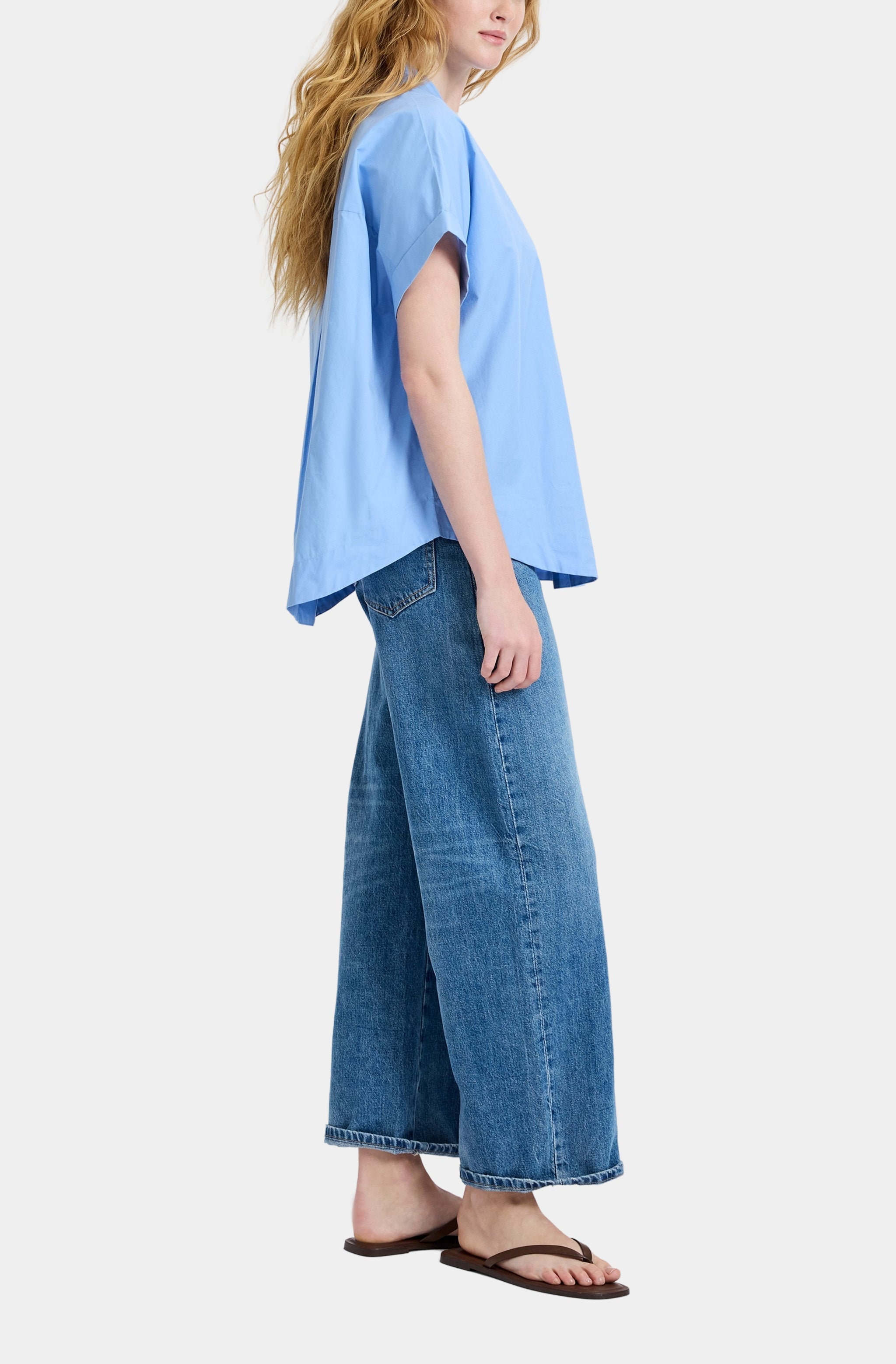 Poplin Collar Pullover