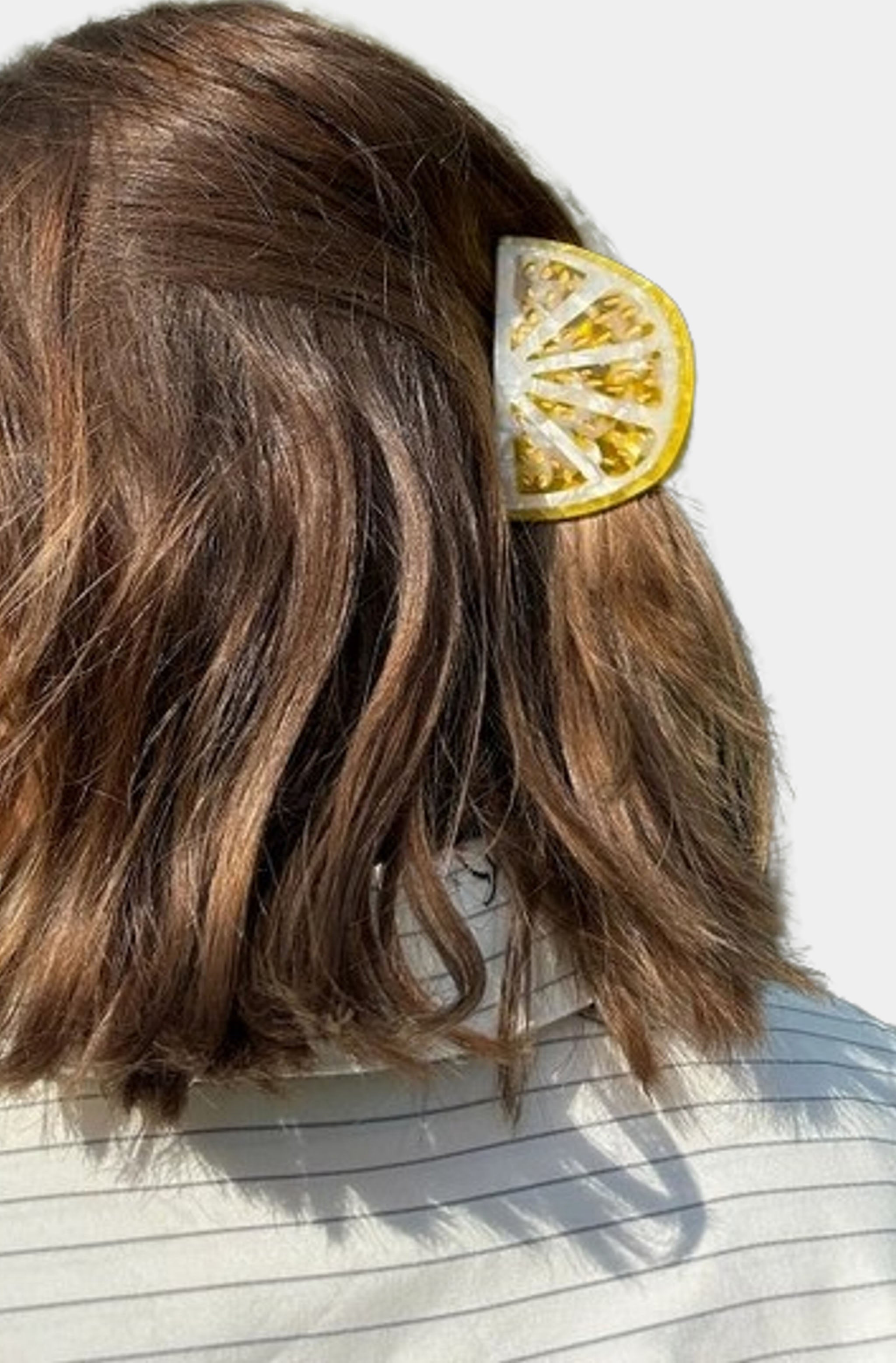 Hand-Painted Citrus Slice Fruit Claw Hair Clip
