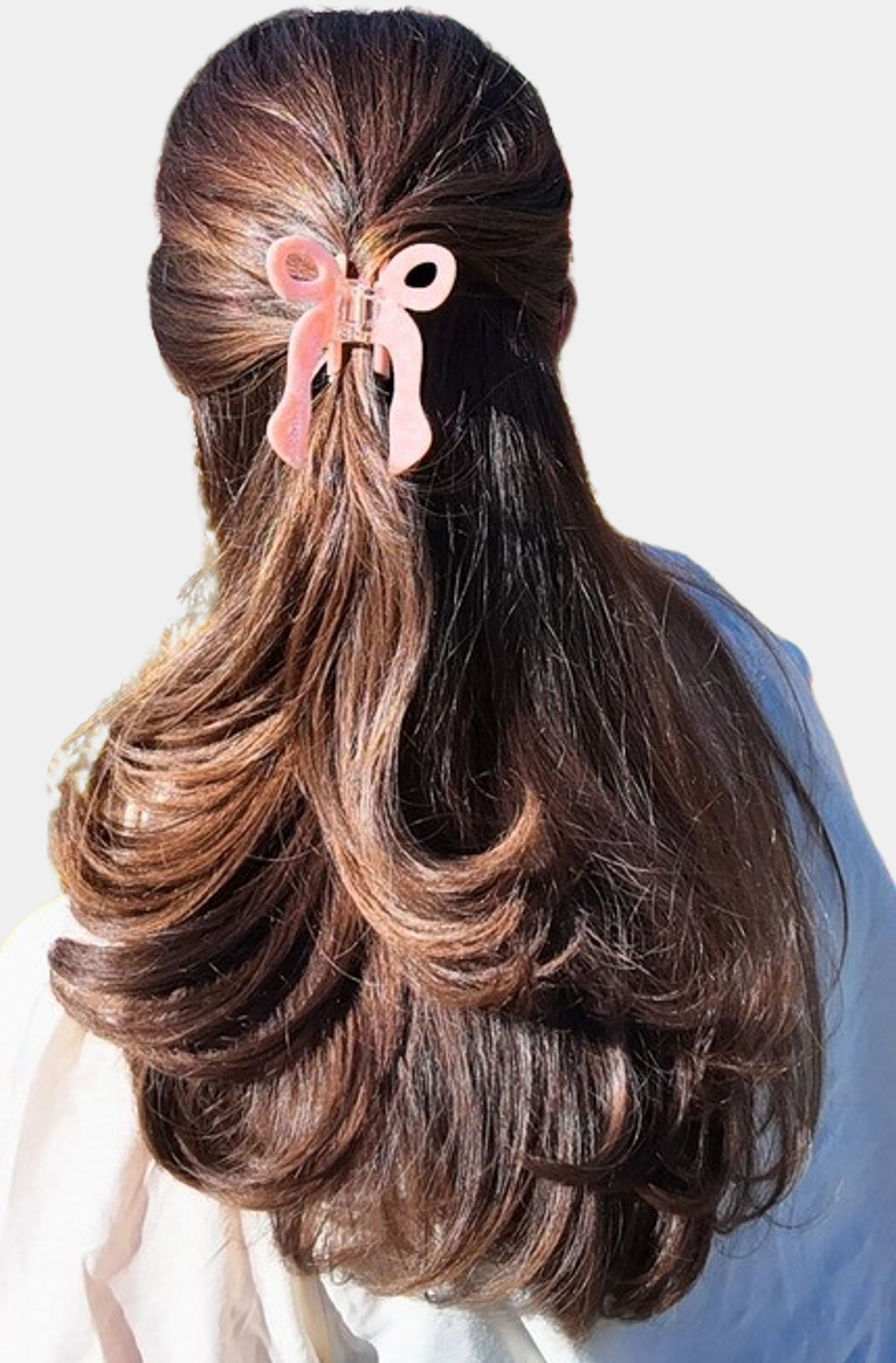 Hand-Painted Coquette Bow Claw Clip