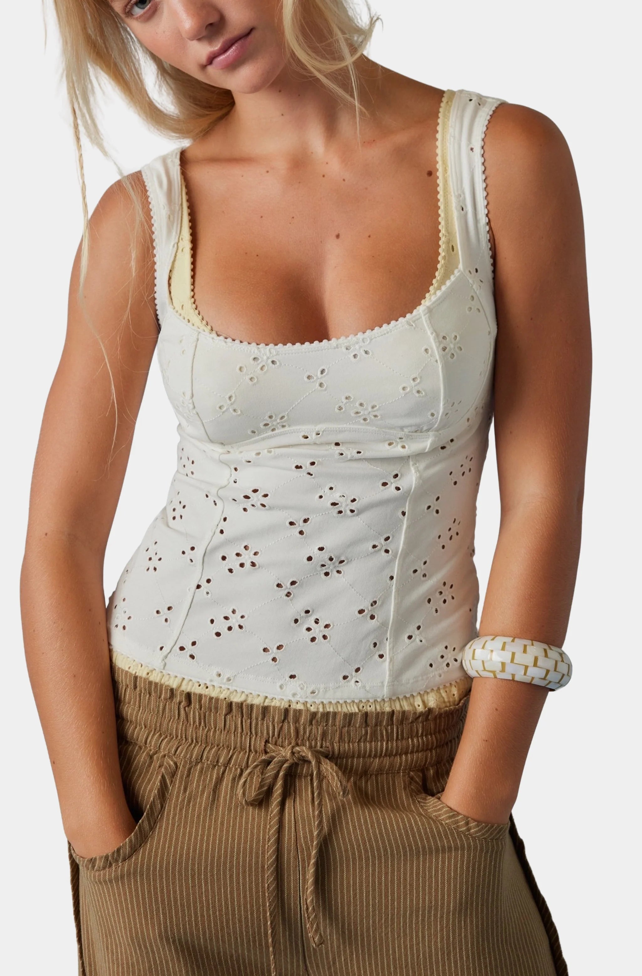Full Bloom Eyelet Cami