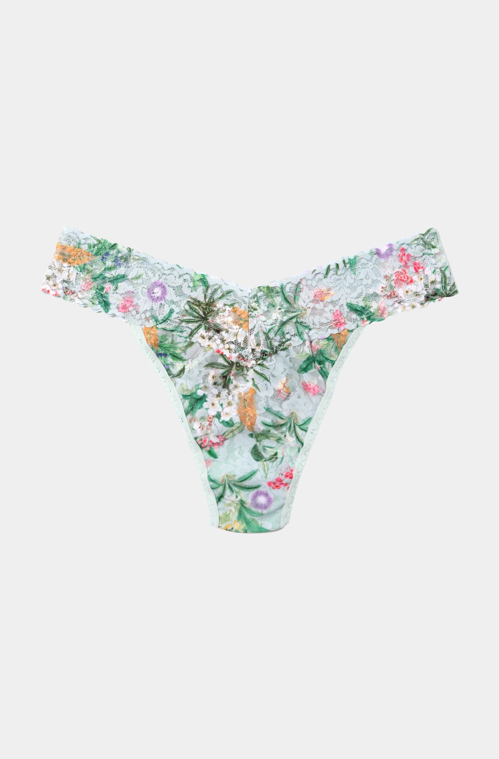 Printed Signature Lace Original Rise Thong