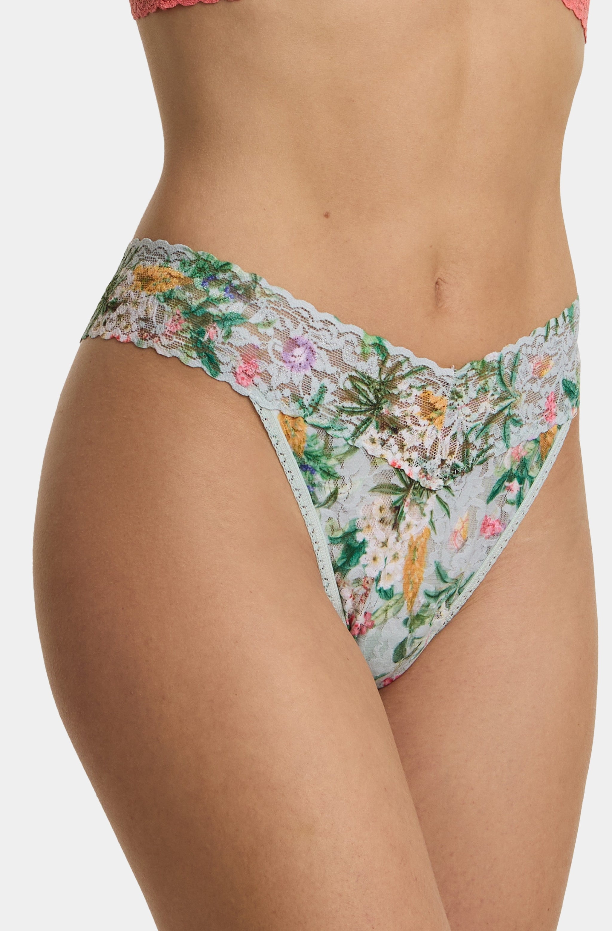 Printed Signature Lace Original Rise Thong