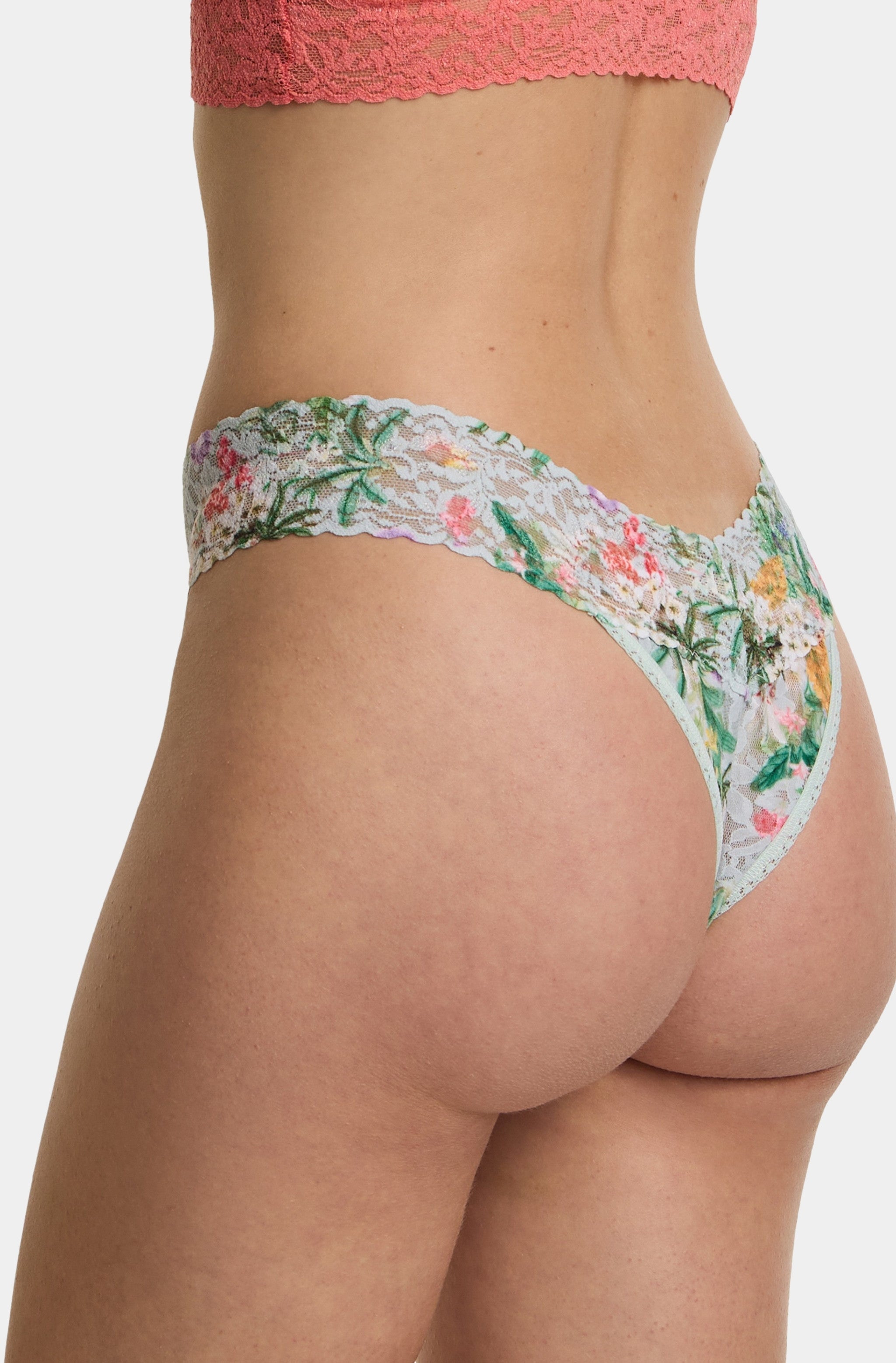 Printed Signature Lace Original Rise Thong