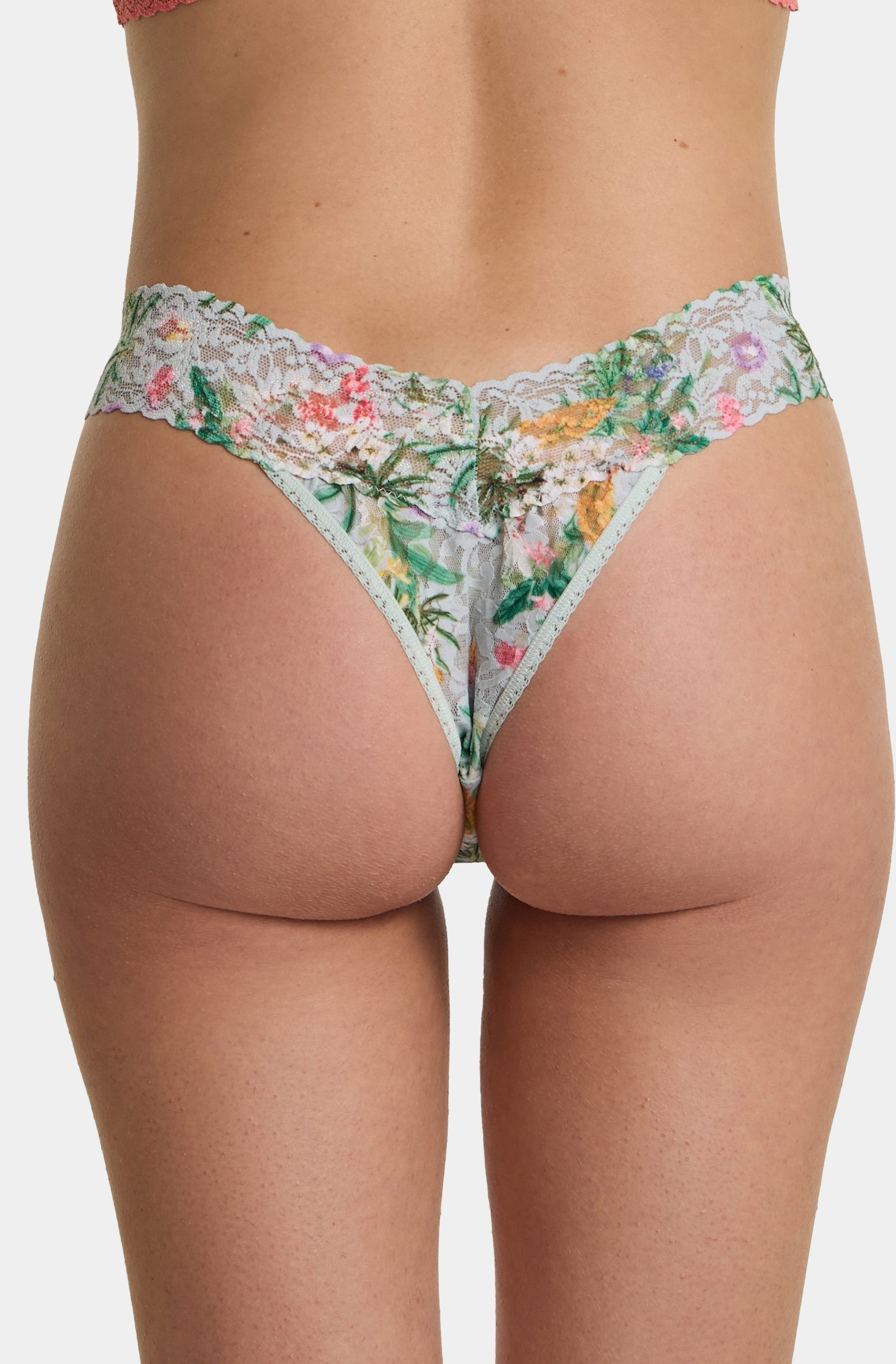 Printed Signature Lace Original Rise Thong